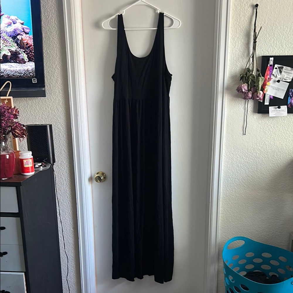 SO Black Sleeveless Scoop Neck Sundress